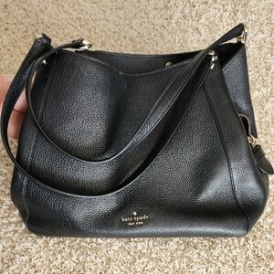 Kate Spade Black Pebbled Leather Shoulder Bag